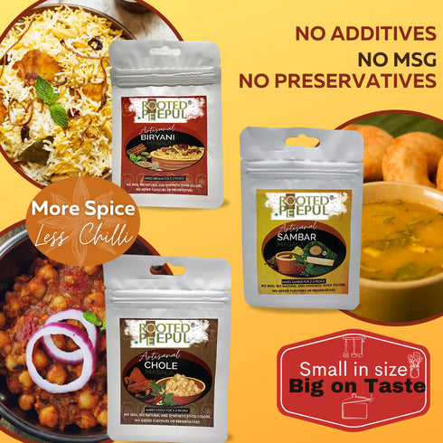 Rooted Peepul Artisanal Biryani Masala & Artisanal Pav Bhaji Masala Combo